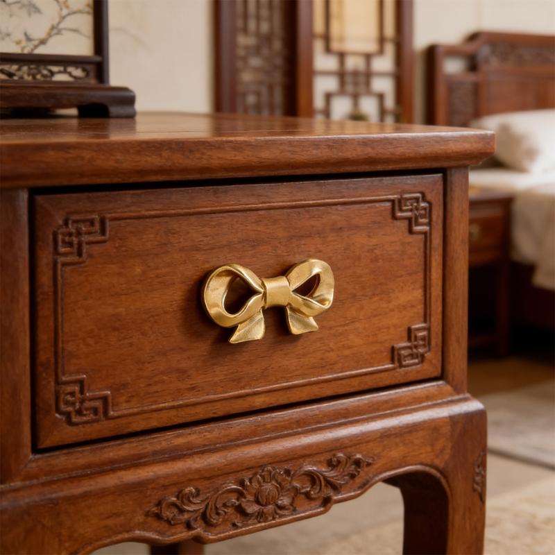 Simple Metal Cabinet Knob Drawer Pulls Bowknot Shape Furniture Decorative Handle for Kitchen Cupboard Wardrobe