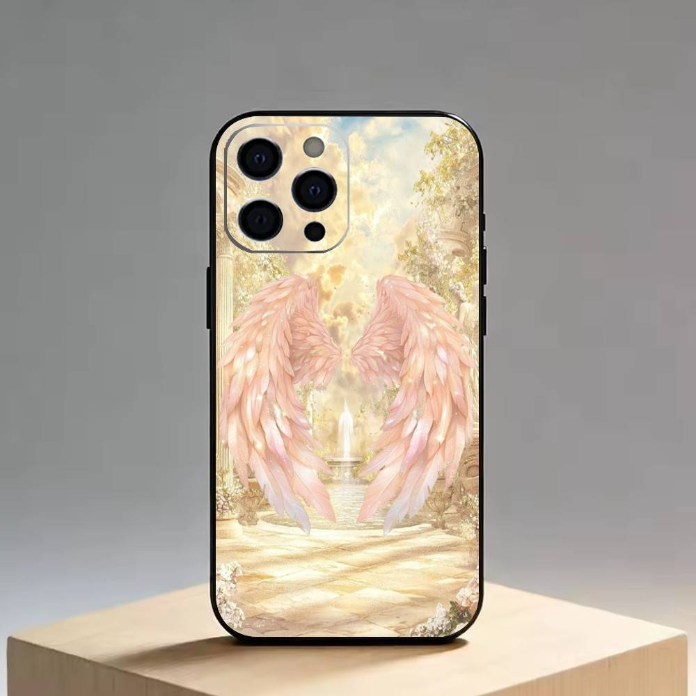 

Крыло Ангела Чехол для Телефона Для iPhone 17, 16,15,14,13,12,11 Plus,Pro Max, Другие Мягкий Черный Чехол iPhoneXSMAX