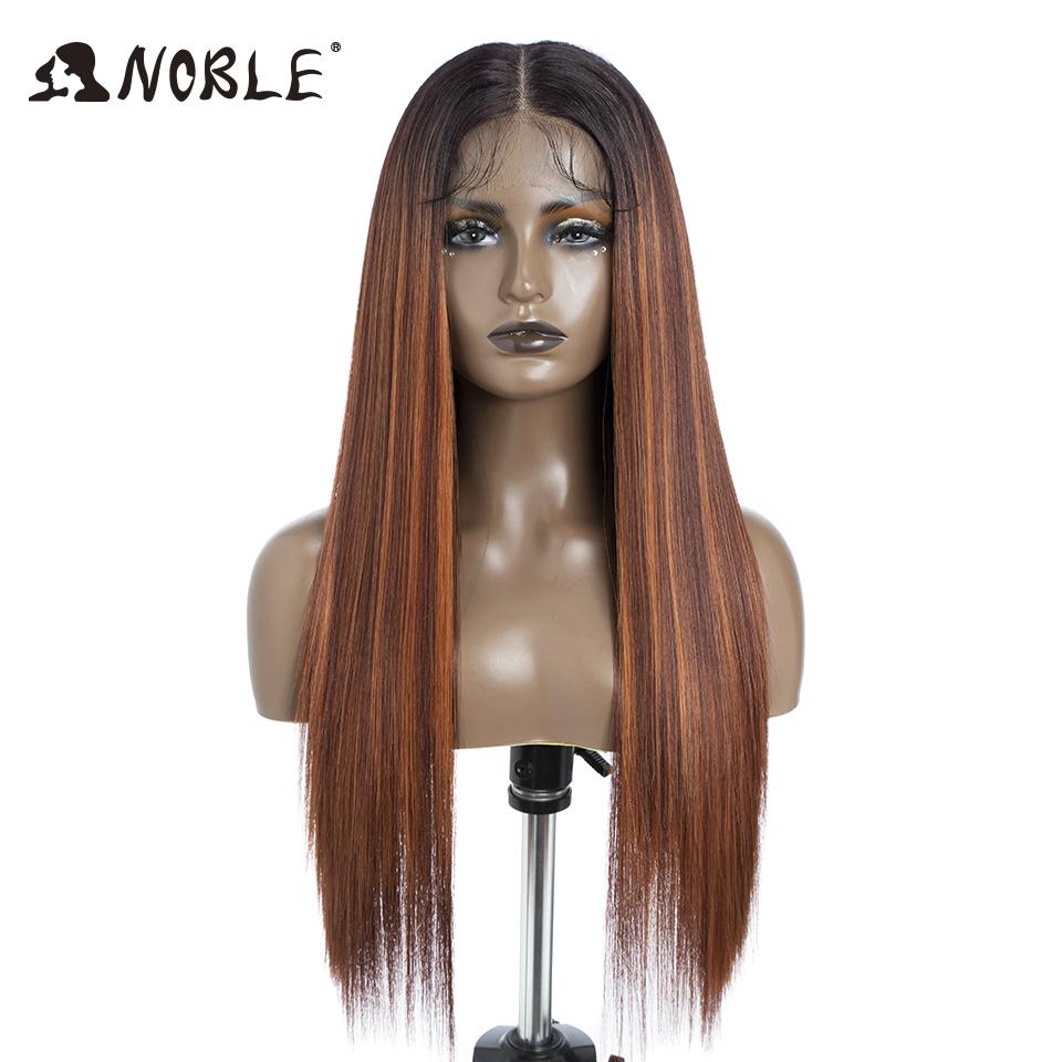 

Noble Synthetic Lace Front Wig 30Inch 13X7 Straight lace Wig Blonde Ombre Glueless Wigs For Women Cosplay Lace Wig synthetic (as the picture,150%&30inches&13*7)