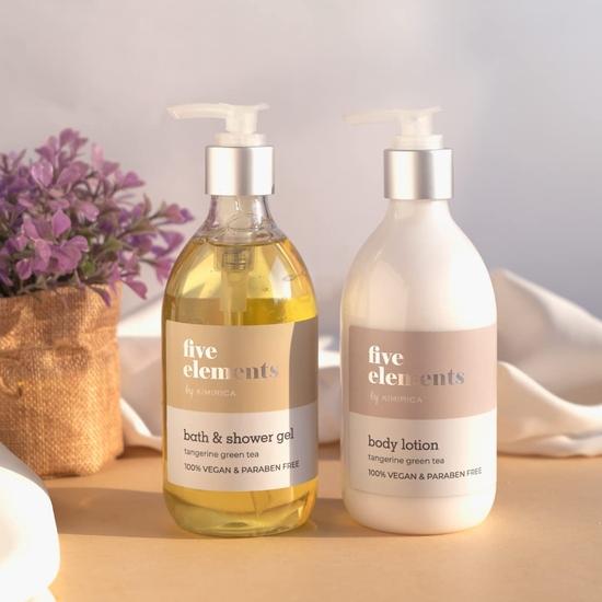 Kimirica Five Elements Moisturizing Scented Body Lotion with Tangerine and Green Tea for All Skin Type | Vegan | for Men & Women | 300ml