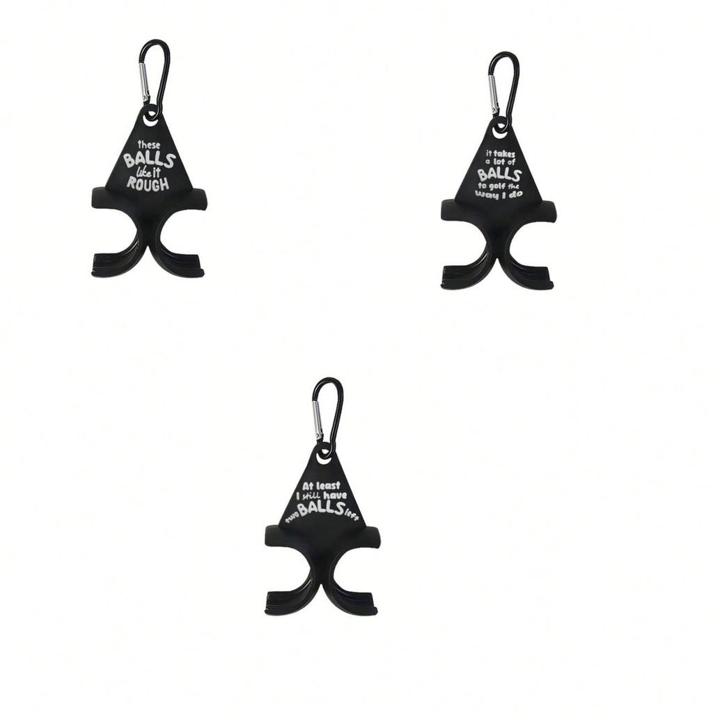Lustiger Golfballhalter Golfzubehör Schwarz 3D-gedruckter Golfschlägerhalter Sportgeschenk für Golfer Männer