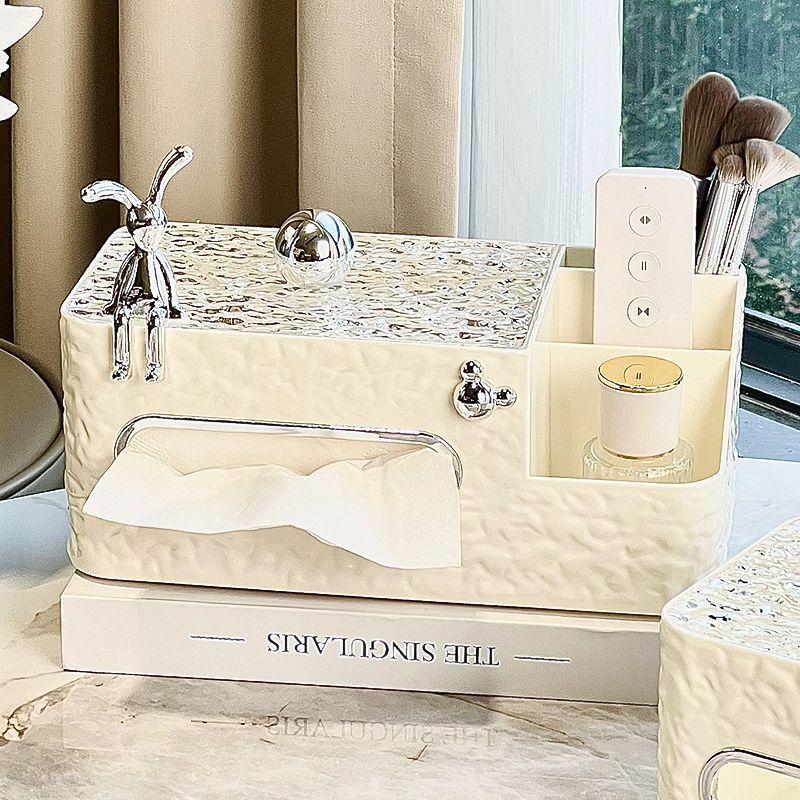 Multi-functional Tissue Box and Remote Control Organizer