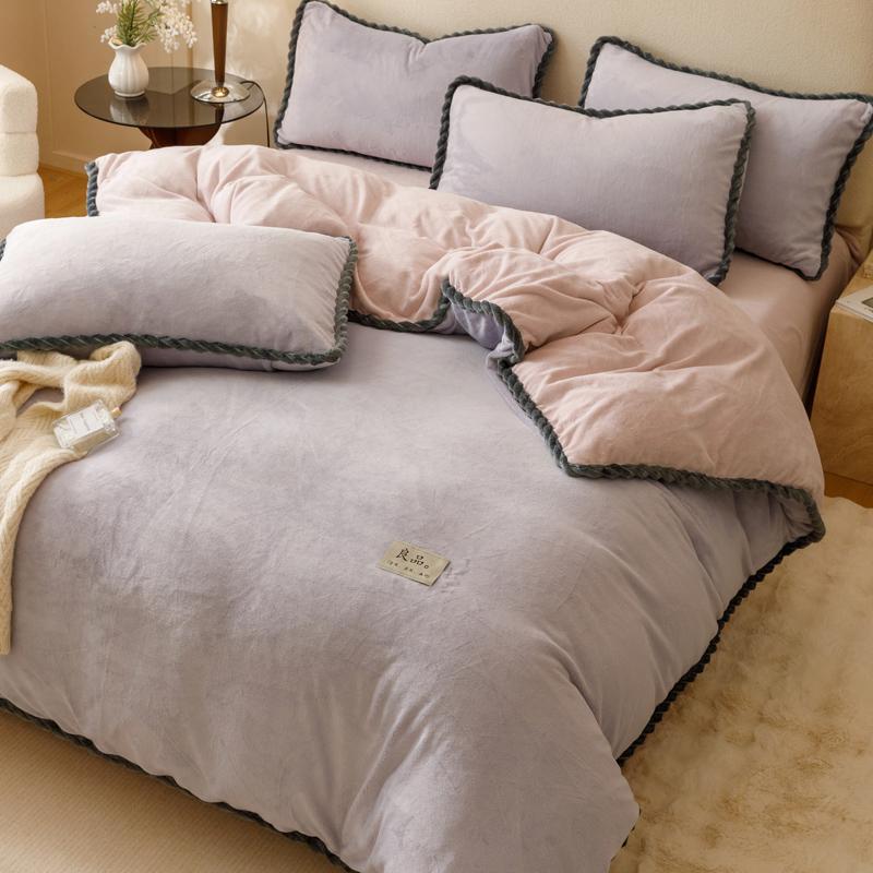 Winter Milk Velvet Quilt Duvet Cover Bedding Thicken Bed Quilt Cover Double Bed Cover Queen King Comforter Cover Bed Linen