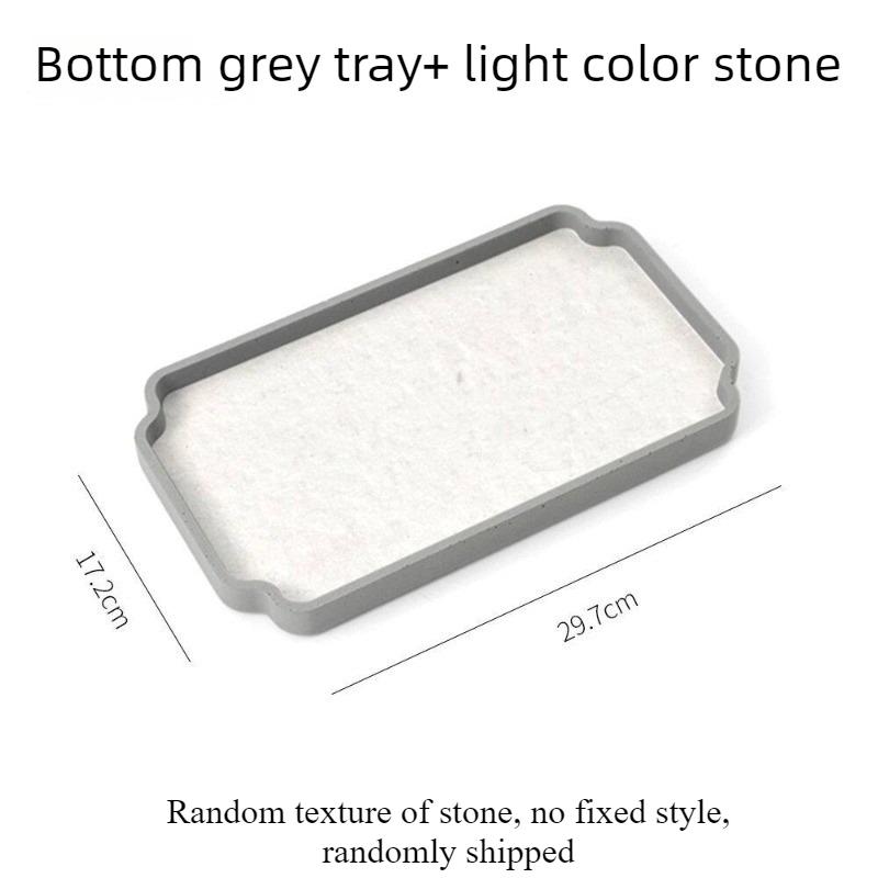 Stone Tray Luxury Rectangular Cement Storage Trays Removable Perfume Tray Multifunction Organizers Trays Modern Decoration