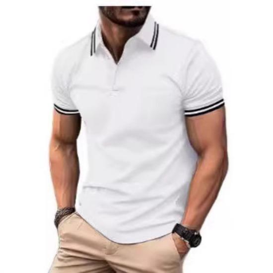 Pánské polo tričko s krátkým rukávem 3D digitální tisk Business Casual knoflíkové polo tričko