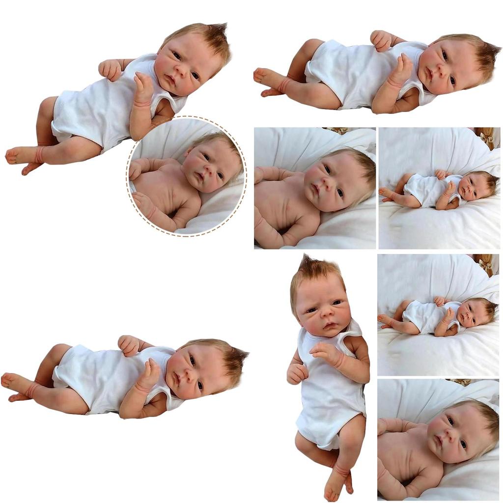 Lifelike 18-inch Reborn Baby Doll Handmade Silicone Body Safe And Non-toxic Perfect Gift For Kids