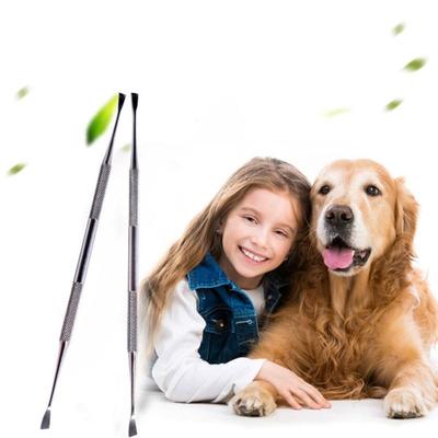 Strumento per la rimozione del calcolo dentale a doppia estremità in acciaio inossidabile Scaler per denti per cani e gatti