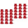 30Pcs Chicken Nipple Waterer Poultry Water Nipple Drinker Outdoor Accessories Red Head