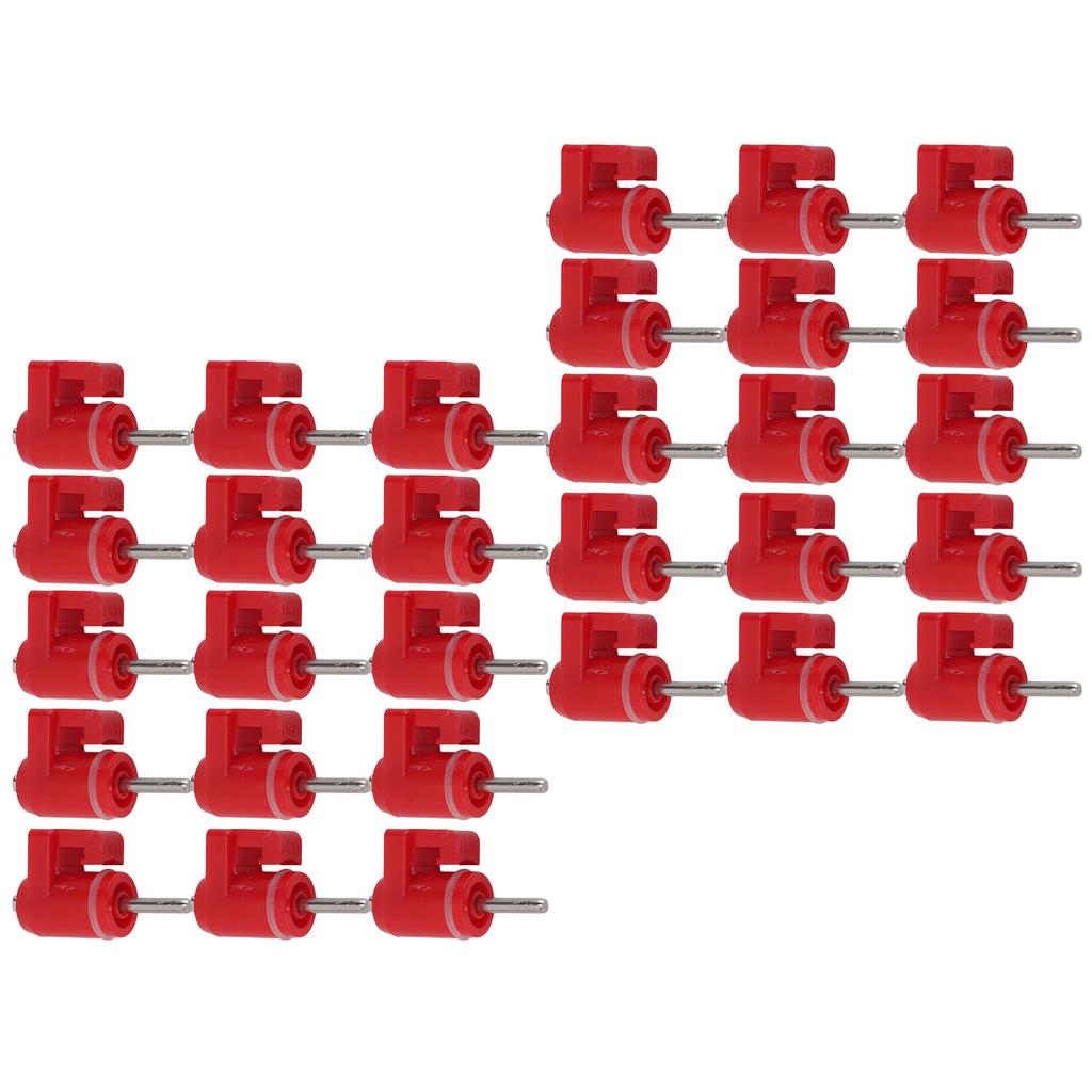30Pcs Chicken Nipple Waterer Poultry Water Nipple Drinker Outdoor Accessories Red Head