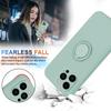 For iPhone 15 Pro Ring Kickstand Case Liquid Silicone Anti-scratch Phone Cover with Wrist Rope