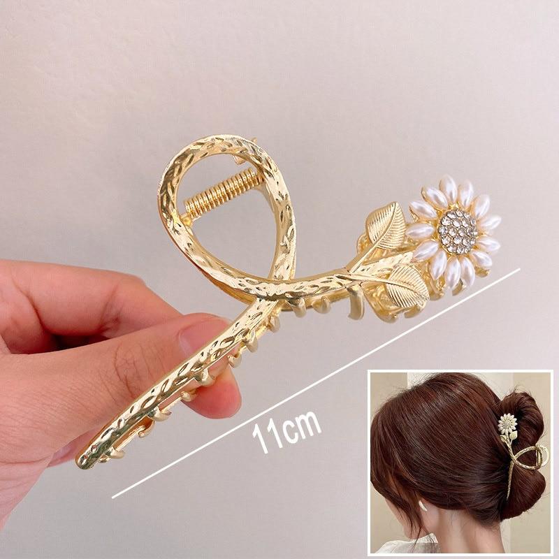 2023, noi, gheare de păr cu flori de epocă, agrafe de păr din coadă de cal, agrafe de păr pentru fete, accesorii de păr, accesorii pentru cap