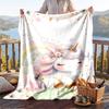Warm Flannel Blanket Unicorn Pattern, Lightweight Comfortable Throw Blanket for Bed Sofa Use