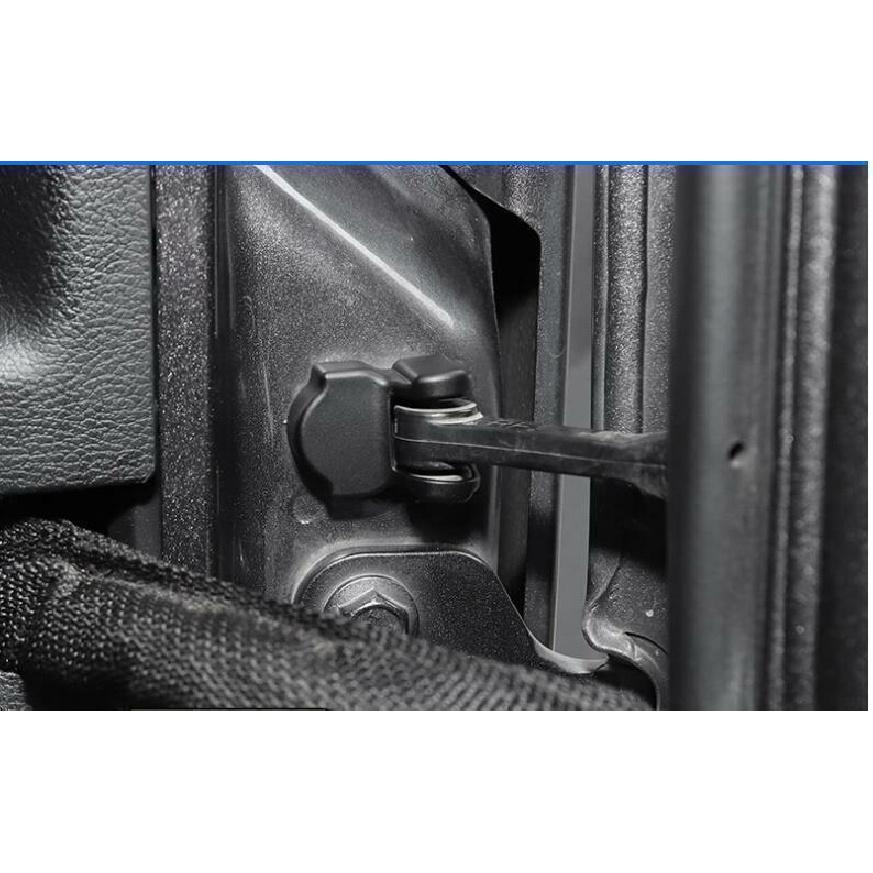 For Jeep Wrangler JL 18-2024 Matte Black Door Restrictor Stopper Cover Trim