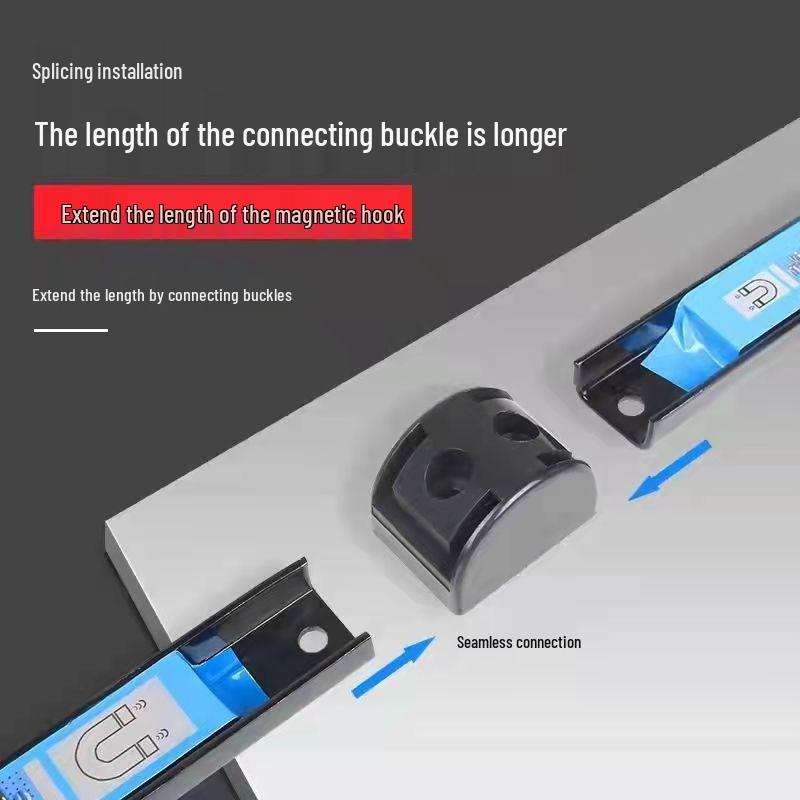 Wall-Mounted Magnetic Tool Storage Rack - Strong Suction Strip Organizer