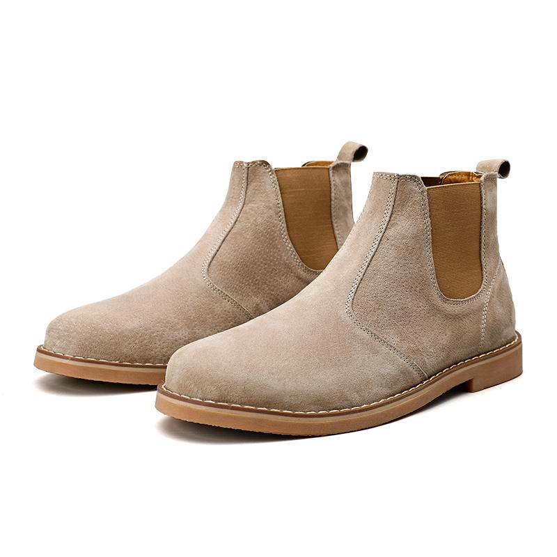 Základní boty Pánské Boty Móda Značka Chelsea Boot Zimní Semiš Kožené Vintage Kotníkové boty Teplá kožešina Klasické Denní kancelář Ruční výroba
