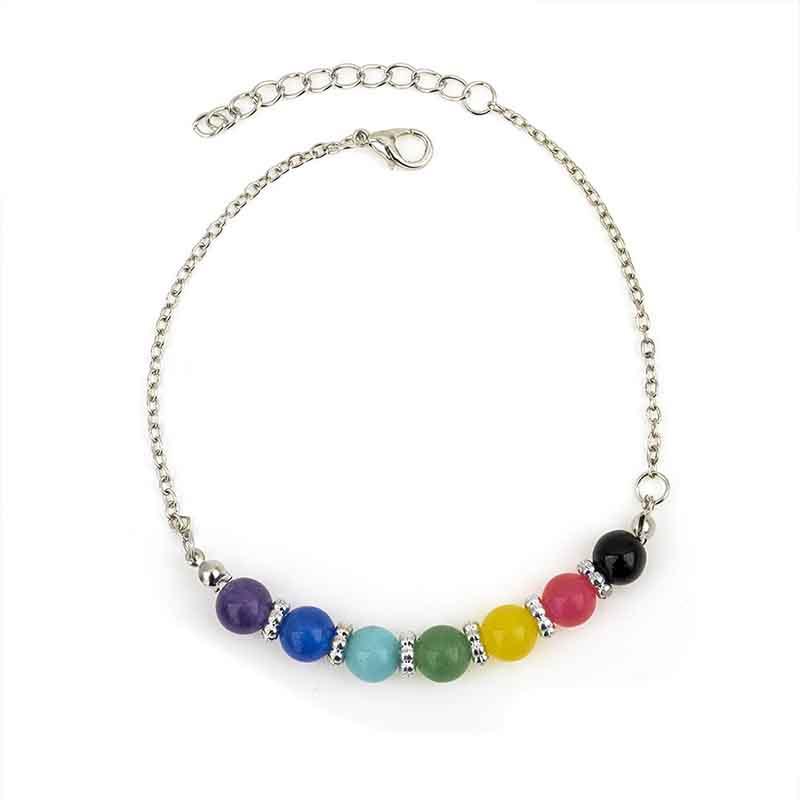 Versatile Fashion Stone Beach Boho Ankle Barefoots Bead Foot Bracelet Amethyst Chain