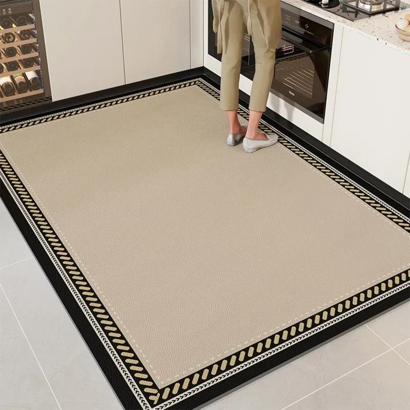 Kitchen Mat Pvc Waterproof Oil-proof Carpet Leather Large Rug Non-slip Floor Mats Area Rugs Pvc Alfombra Cocina Vinilica