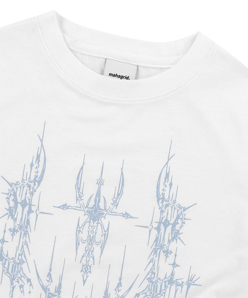MAHAGRID Tattoo Crop Tee White(Mg2Emft582A)