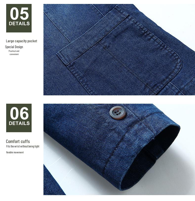 Men's Plus Size Casual Denim Jacket 2182
