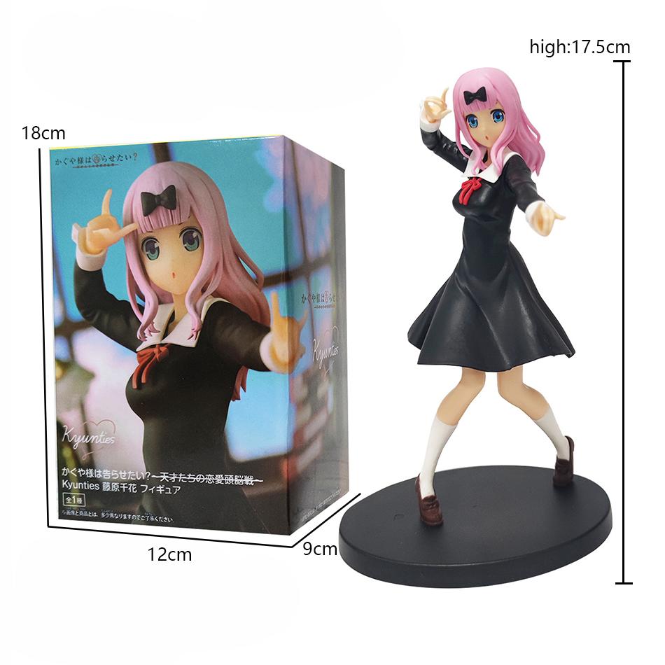 18cm Anime Figure Love is War Fujiwara Chika Shinomiya Kaguya Kawaii Girl Action Figure Collectible Model Doll Toy Gift