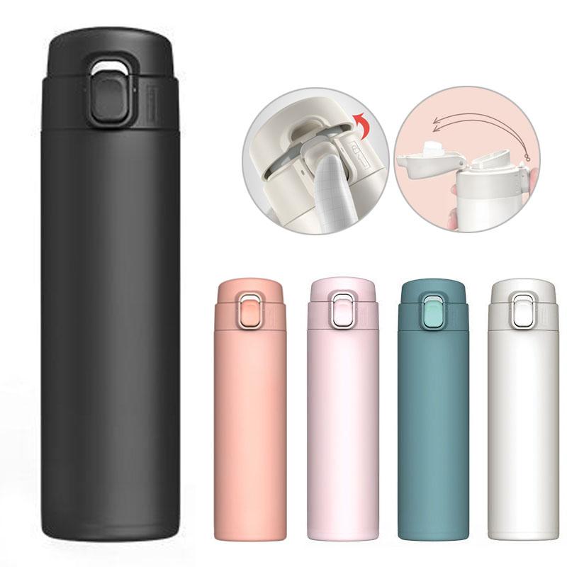 450 ml Thermos-Wasserflasche aus Edelstahl, Isolier-Vakuumflaschen, hält kalte und heiße Tassen, Vakuum-Vakuumflasche fürs Auto