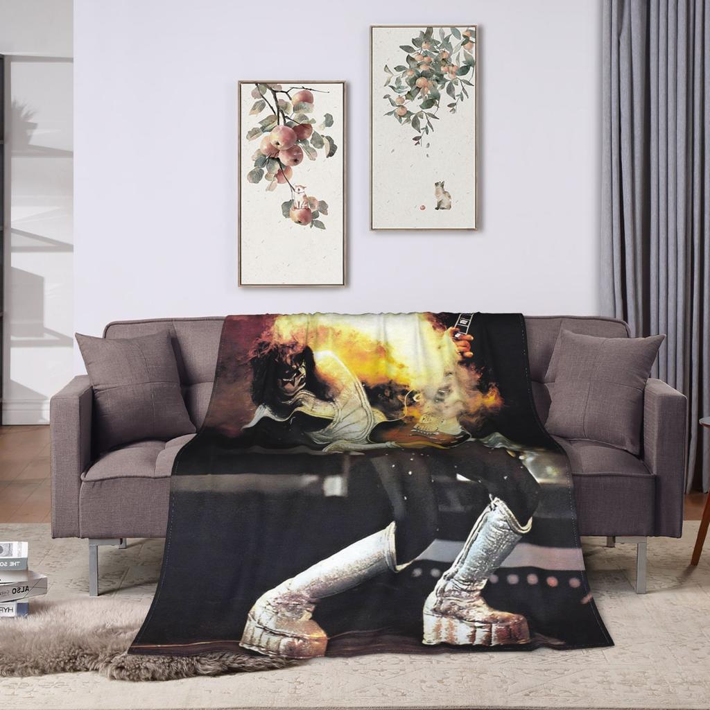 Vzpomínka na Ace Frehleyho 1951-2025 Flanelová deka Měkká teplá přehozová deka do ložnice Dekorativní Zábavná přehoz na postel Potah na pohovku