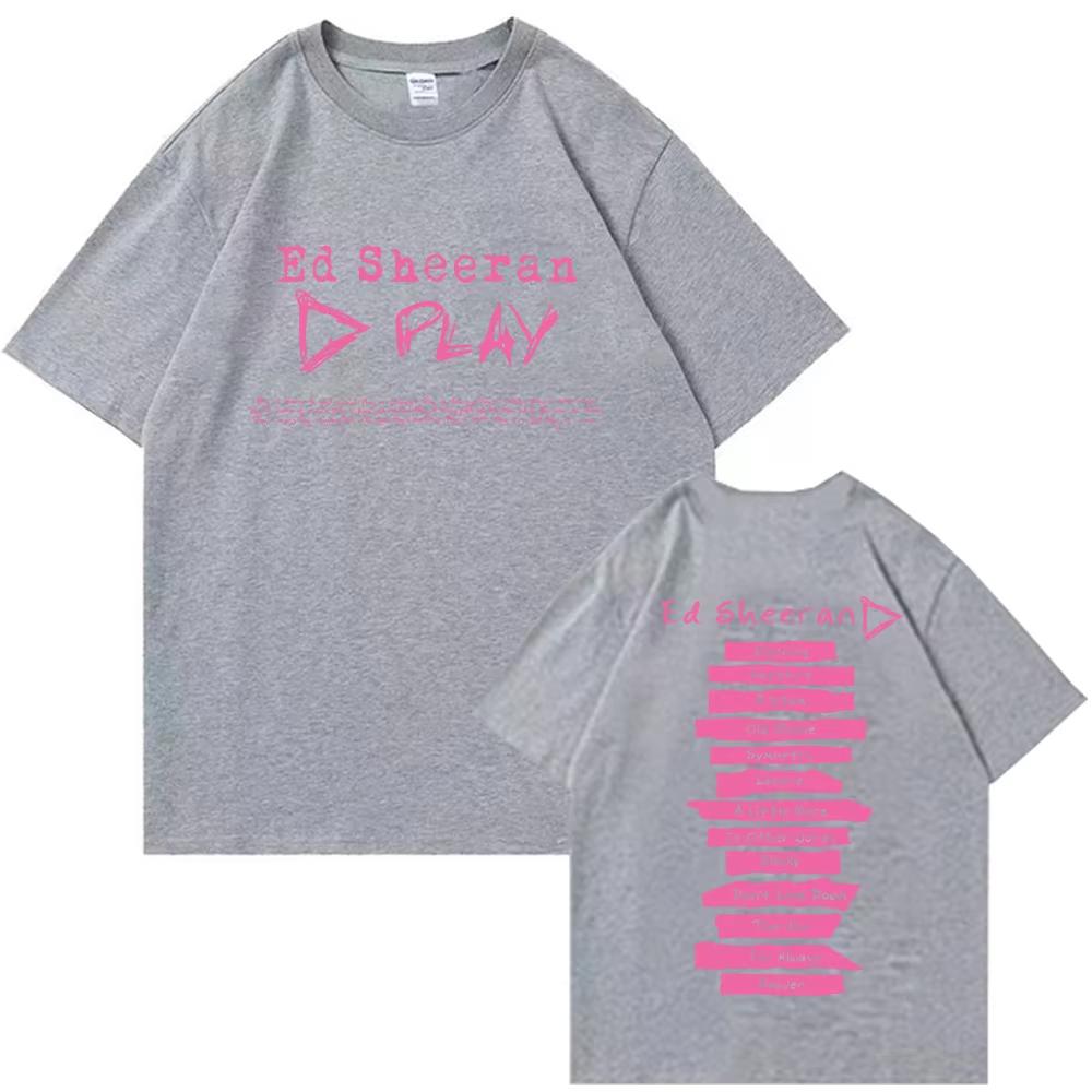 Ed Sheeran Tour 2025 Cottton T-shirt Men's Women Ed Sheeran Play Album Music Printing Printed Male T Shirts Round Neck Tee-shirt