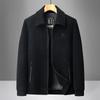 2025 Men's Spring/Autumn Corduroy Jacket: Business Casual, Stand Collar, Perfect for Middle-Aged & Elderly