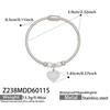 Niche Heart-Shaped Zircon Flower Stainless Steel Bracelet - European & American Style for Women