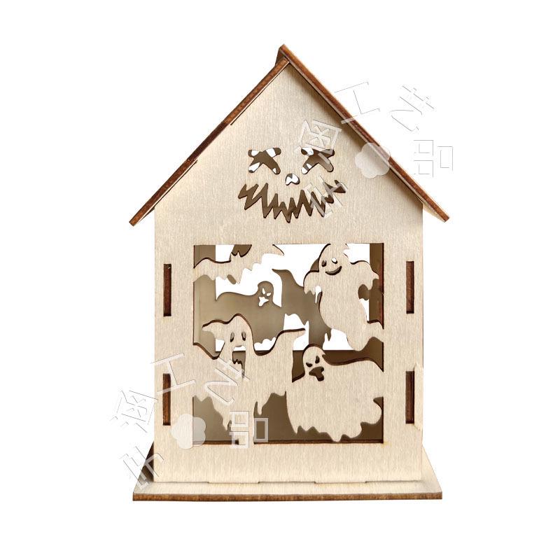 Wooden DIY Autumn Halloween Thanksgiving House Decoration Set