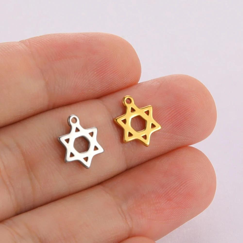 5 Stück/Los DIY Anhänger für Ohrring Halskette Armband Musikbaum Mond Stern Edelstahl Anhänger für Schmuckherstellung Zubehör