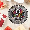 2D Musical Note Wind Spinner - Vibrant Kinetic Metal Art for Outdoor Decor, Durable Hanging Ornament for Garden