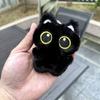 1 sztuka Uroczy pluszowy brelok z czarnym kotem Kreatywna lalka Mała zawieszka Akcesoria do torby na prezent urodzinowy dla chłopca dziewczynki