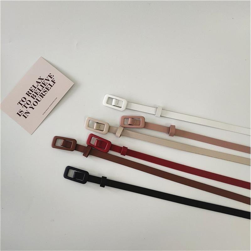Chic Adjustable Multi-color Pu Leather Waist Belt For Stylish Women's Dresses