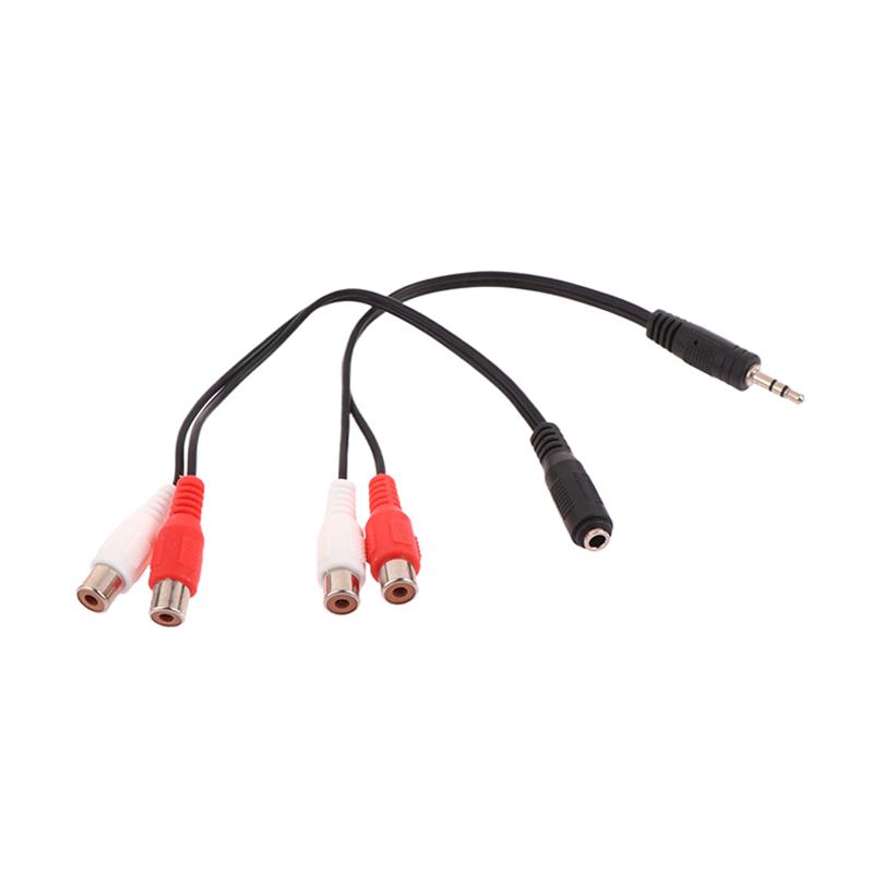 Universal Rca Cable 3.5Mm Jack Stereo Audio Cable To 2Rca Socket Female To Male To Headphone 3.5Mm Adapter For Dvd Amplifier