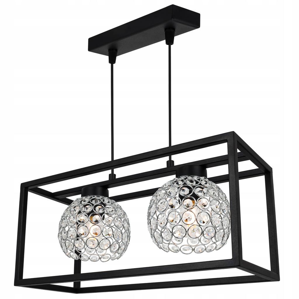 HANGING LAMP ELEGANT CAGE CRYSTAL BALL