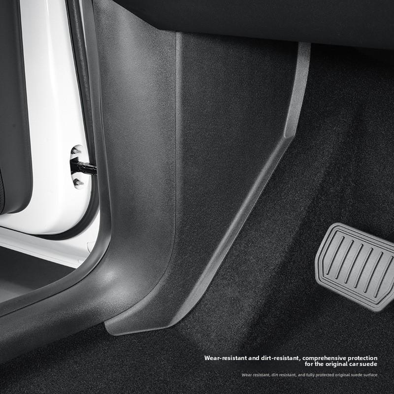 Car Sticker For Tesla Model Y 2023-2025 Driver and Passenger Door Anti-collision Anti Kick Pads Front Guard Plate Welcome Pedal