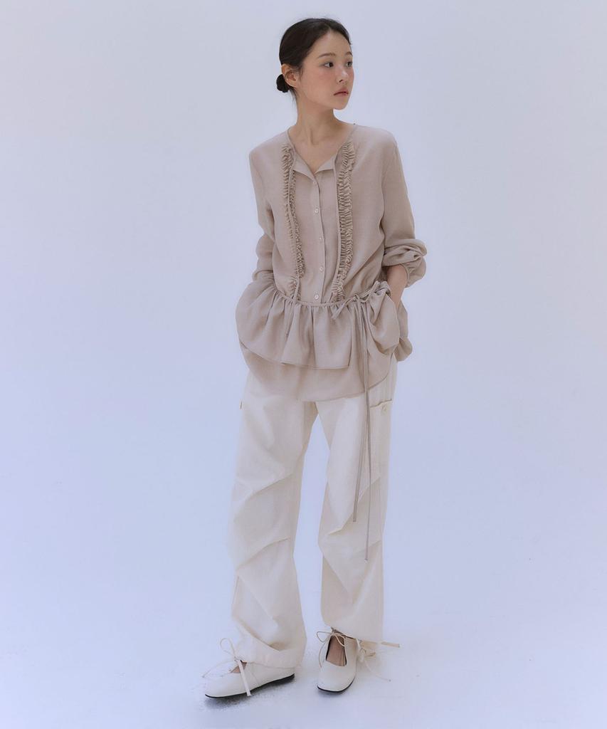 OURO Cotton Pocket Jogger Pants [ Ecru ]