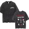 Babymonster Washed Vintage Tshirt Hello Monsters World Tour Graphic Tshirt Mens Korean Fashion Oversized Streetwear T Shirts