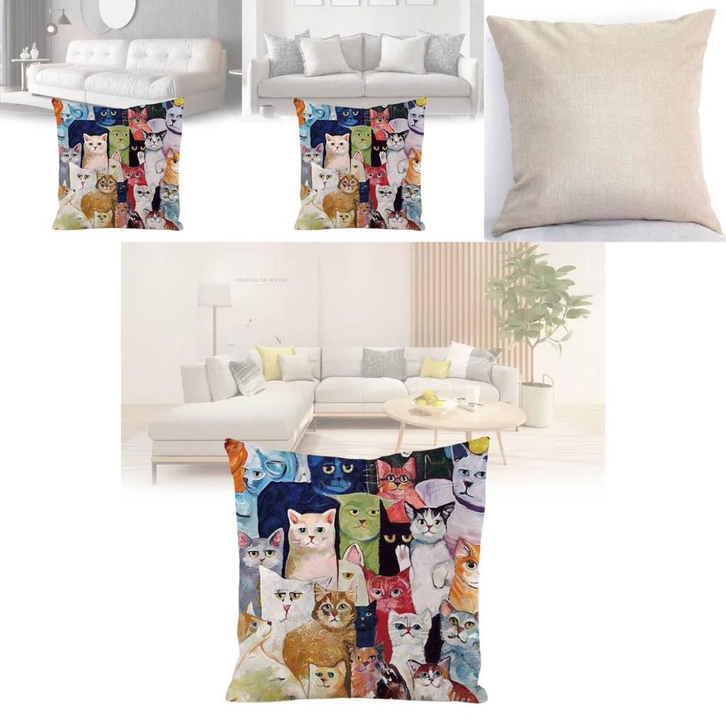 Sofa-Kissenbezug mit Tiermotiv aus Seidenstoff für Couch-Dekoration und als Geschenk