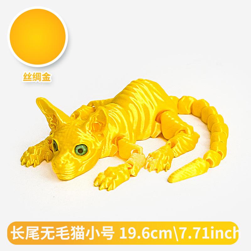 3D Printed Sphynx Cat Figurine Cute Hairless Cat Sculpture Modern Home Decoration Ornaments Creative Gifts For Cat Lovers Toy