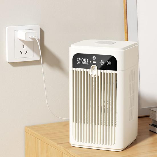 Tragbarer Luftkühler Ventilator 3 in 1 Kühlung Befeuchtung & Laden Mini Verdunstungskühler