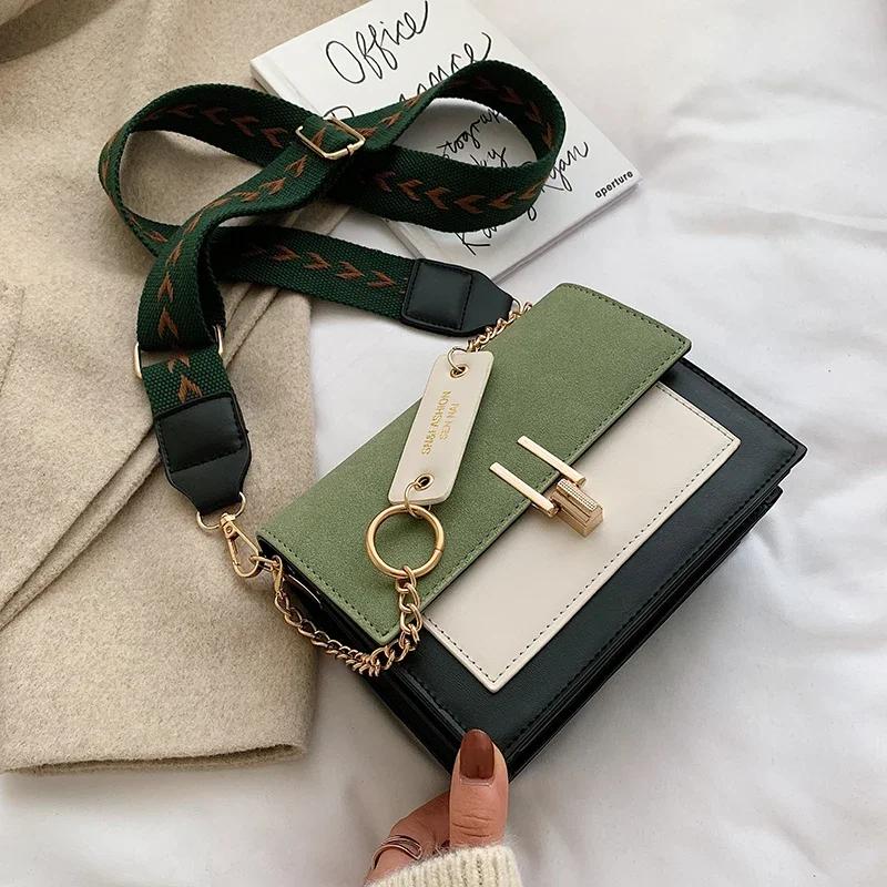 New Ladies Messenger Fashion Mobile Phone Bags Casual Shoulder Contrast Color Ladies Luxury Designer