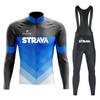 Long Sleeve Cycling Jersey Set Slim Fit Unisex Mountain Road Bike Quick Dry Trendy Sportswear