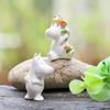 Resin Moomin Hippo Mini Garden Decoration With Rustic Style For Gift Exchange And Office Use