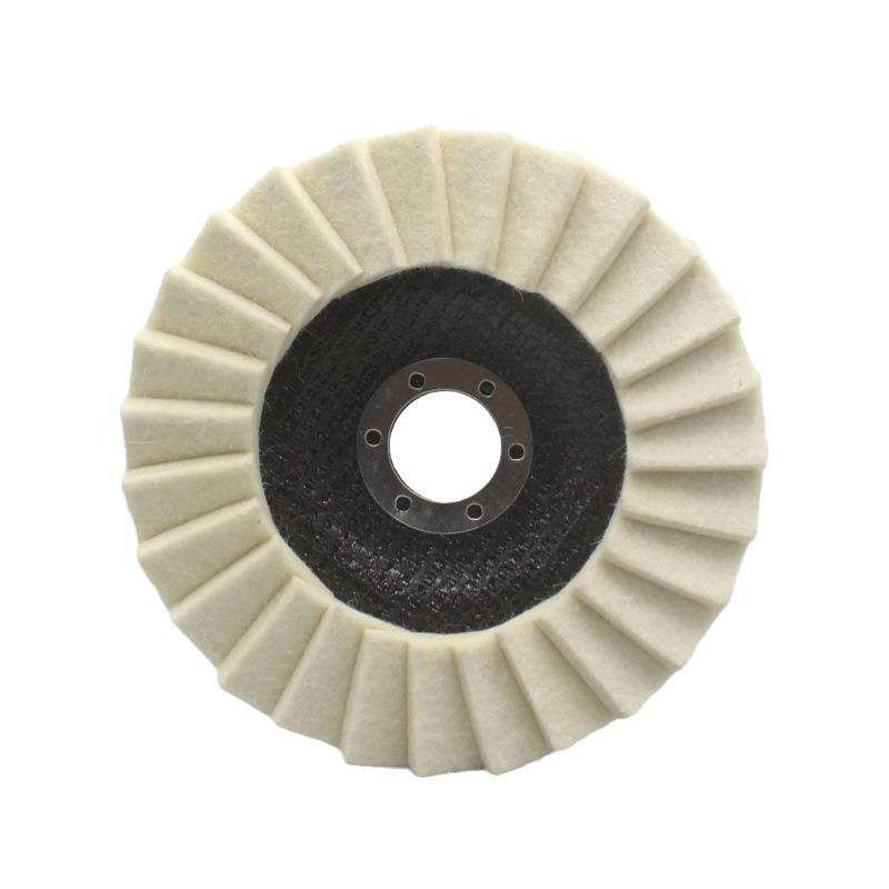 Fine Wool Felt 125mm Black Mesh Grinding Wheel for Angle Grinder Polishing - 5" Flat 115 Type