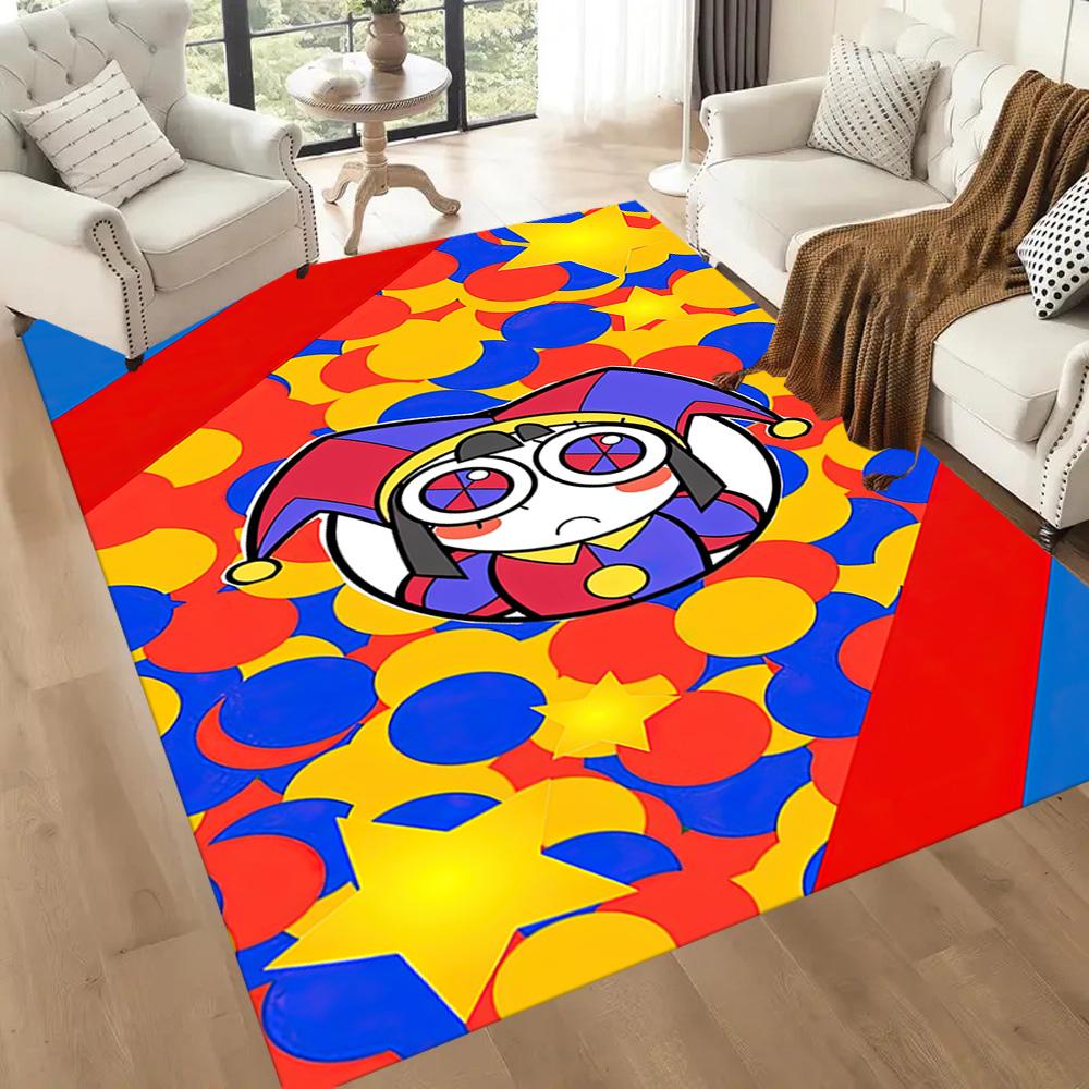 Amazing Digital Circus Square Rugs Are a Great Choice for Living Rooms, Bedrooms, Home Décor, and As Gifts.