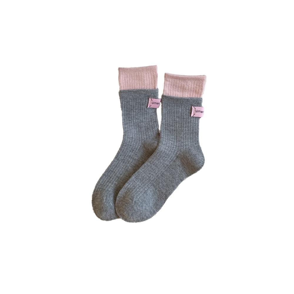 Female Autumn and Winter Warm All Kinds of Soft and Delicate Cloth Standard Wool Tube Pile Socks