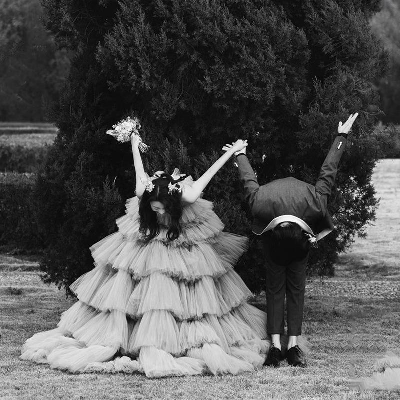 Light Wedding Dress, Couple Dress, Mori Fairy Color Gauze Skirt