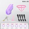 Male Chastity Cage Lightweight Resin Male Chastity Cage Bondage Gear &Adult Sex Toy for Men Includes 6 Ring (Pink)